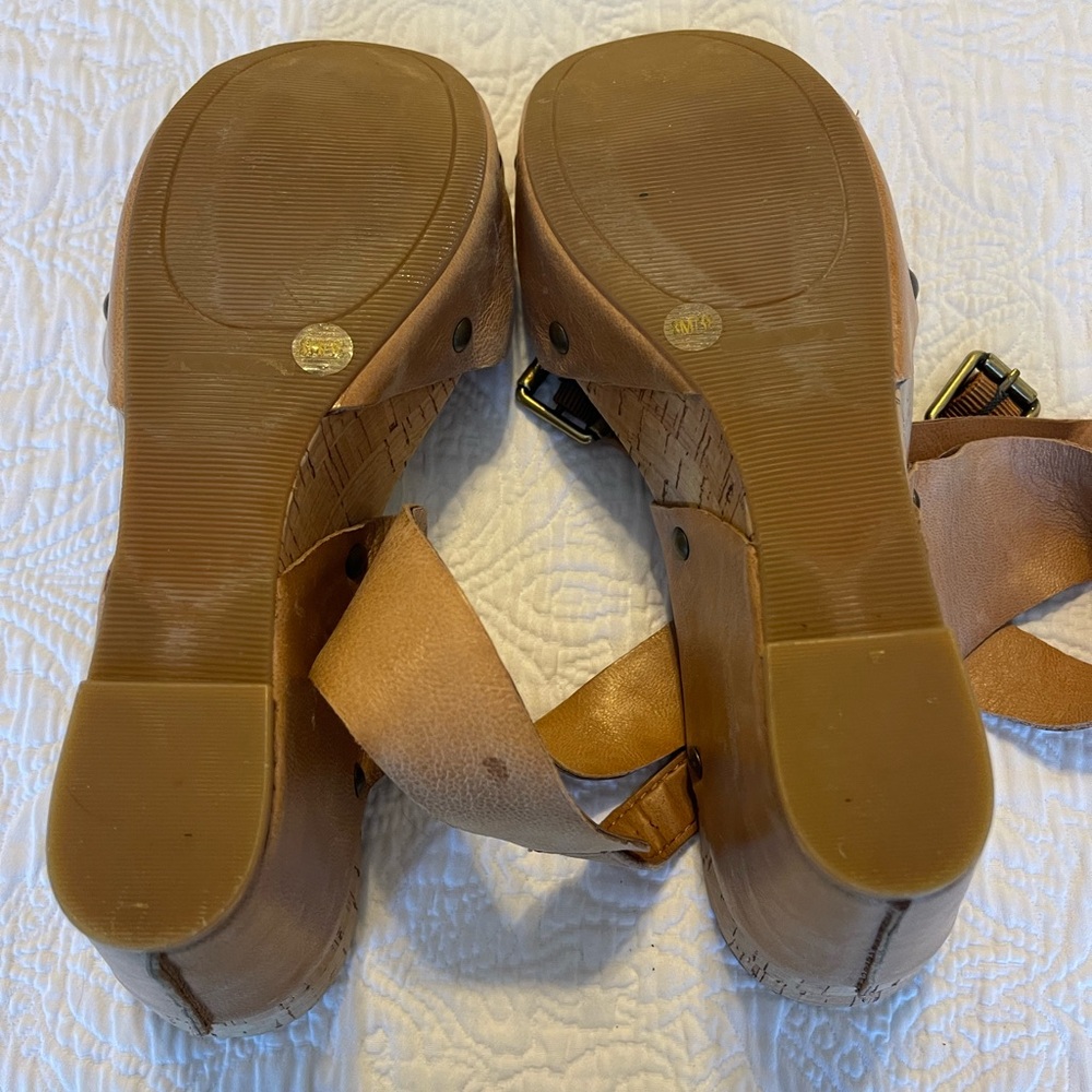 Lucky Brand “Moran” platform leather/cork wedge size 8 - Picture 7 of 7